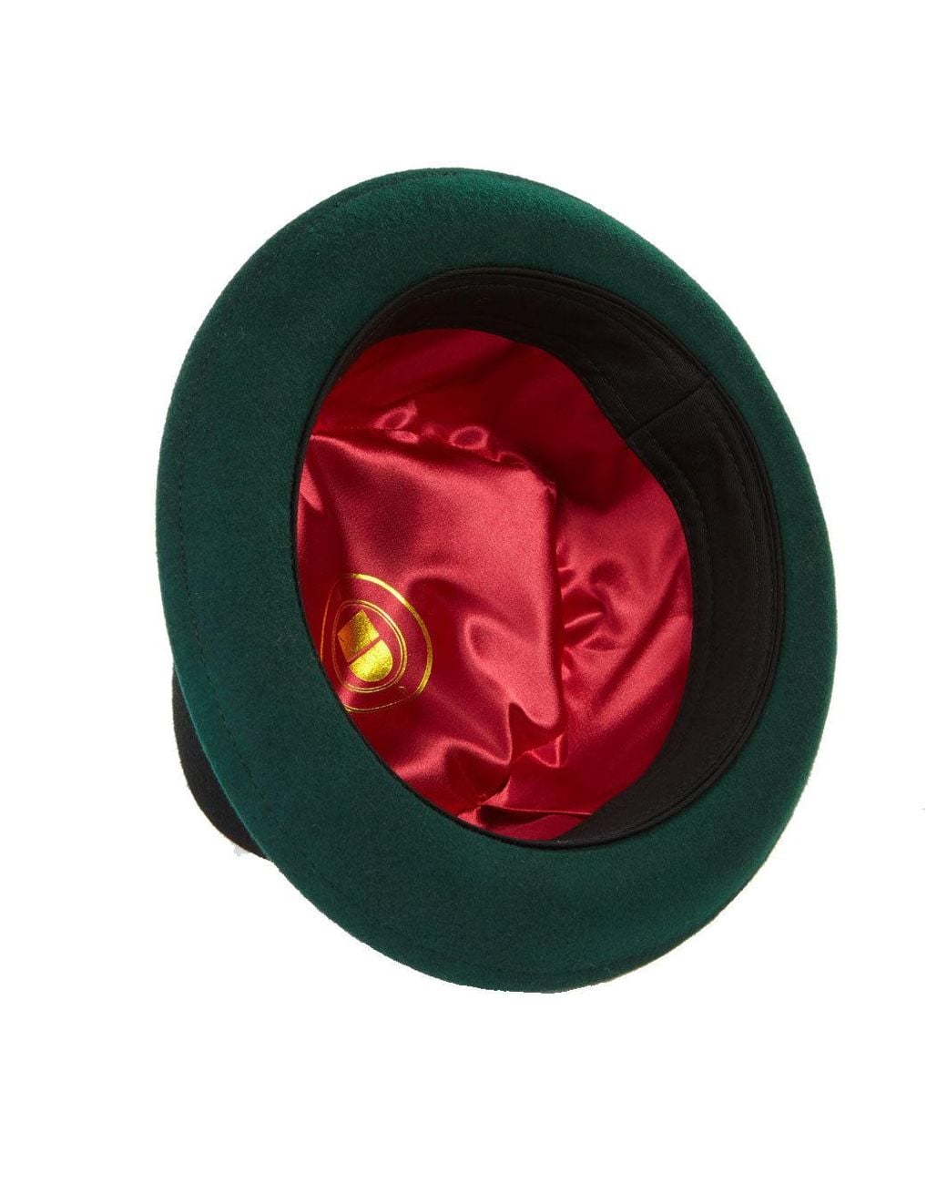 Dasmarca Hats Black Edward Emerald Two Tone Felt Winter Porkpie Hat for men