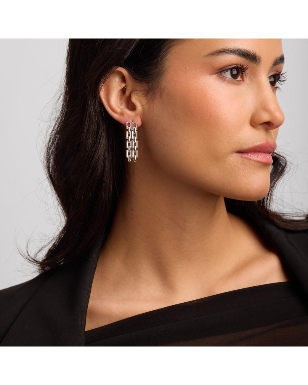 Argento Vivo Metallic Panthera Link Earring