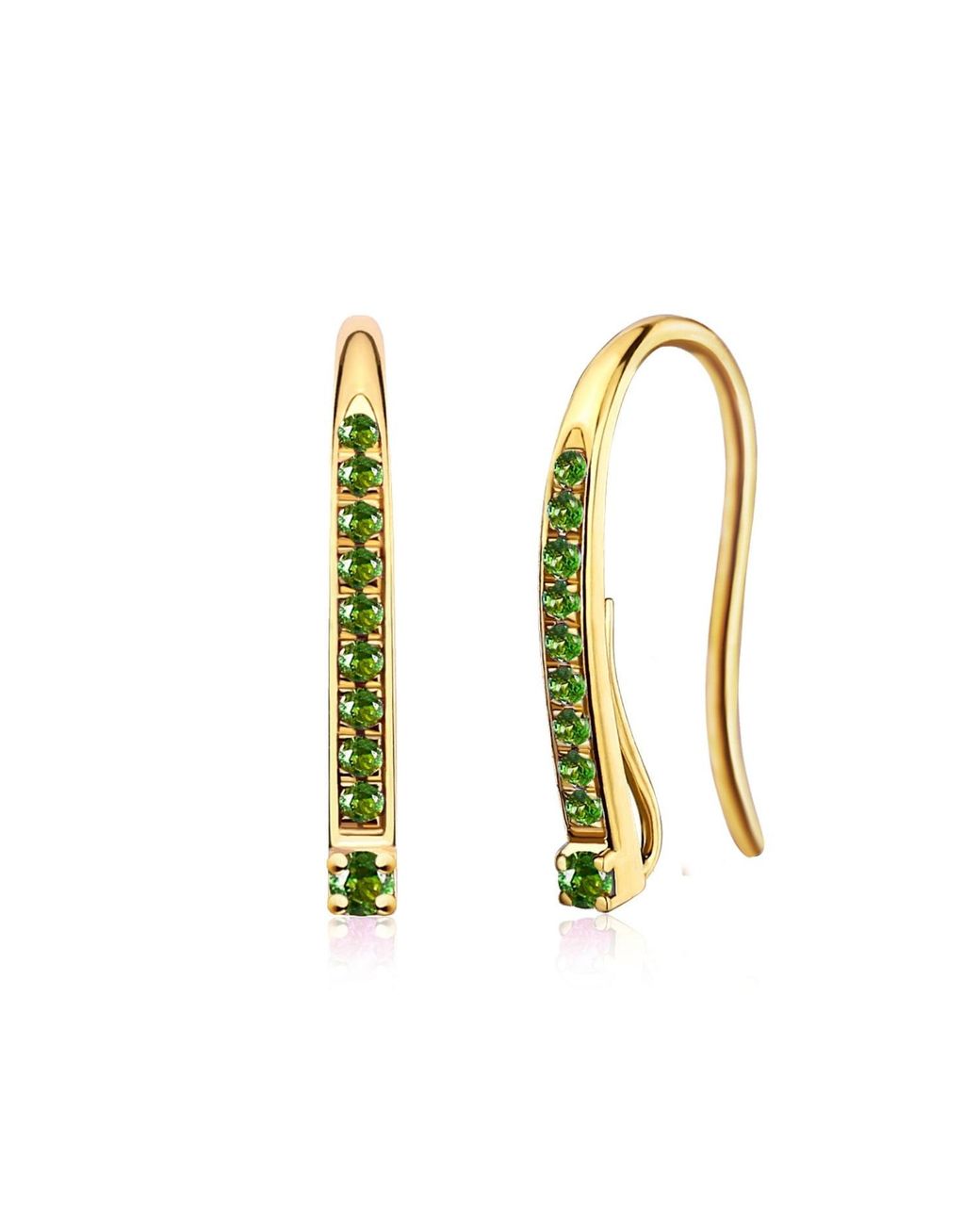 Kai Fine Jewelry Pink Solid Natural Tsavorite & Baroque Pearl Convertible Drop Earrings