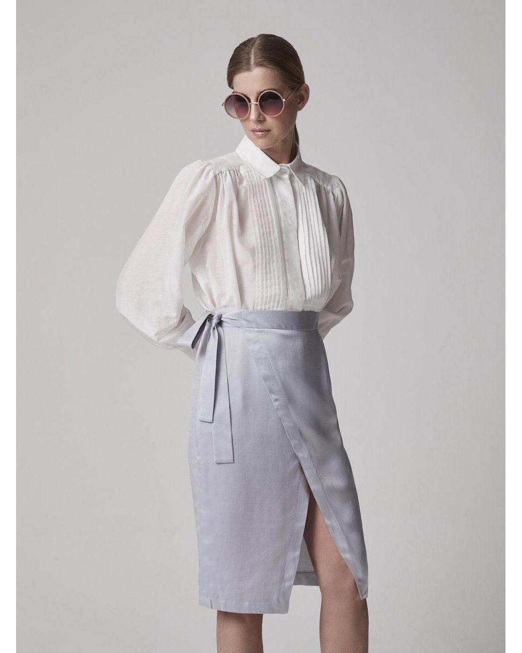 Helene Galwas Blue Berta Skirt