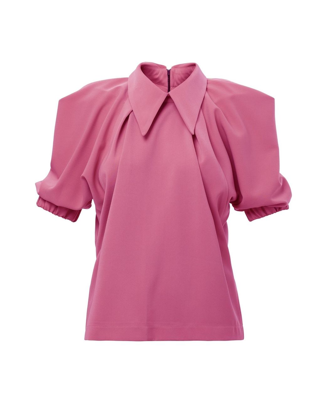 Julia Allert Pink Designer Puff Sleeve Blouse –