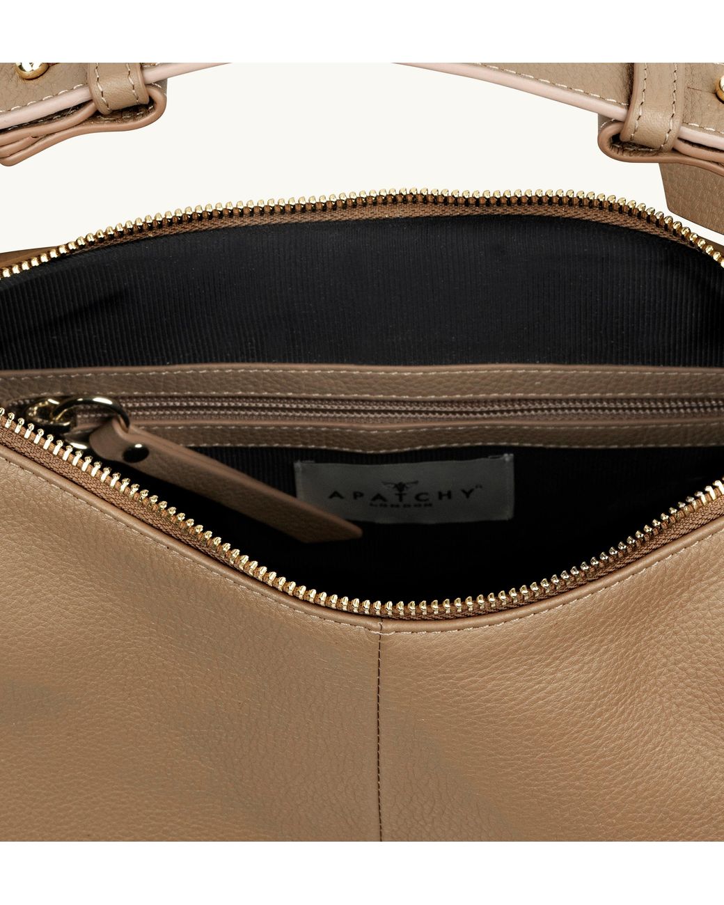 Apatchy London Brown Neutrals The Charlie Camel Leather Bag