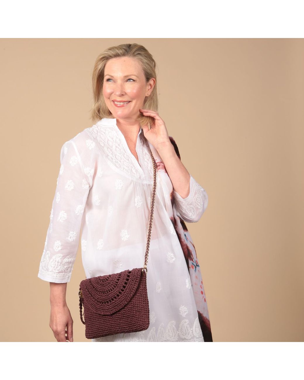 SJW BAGS LONDON Purple Grace Hand Crochet Bag