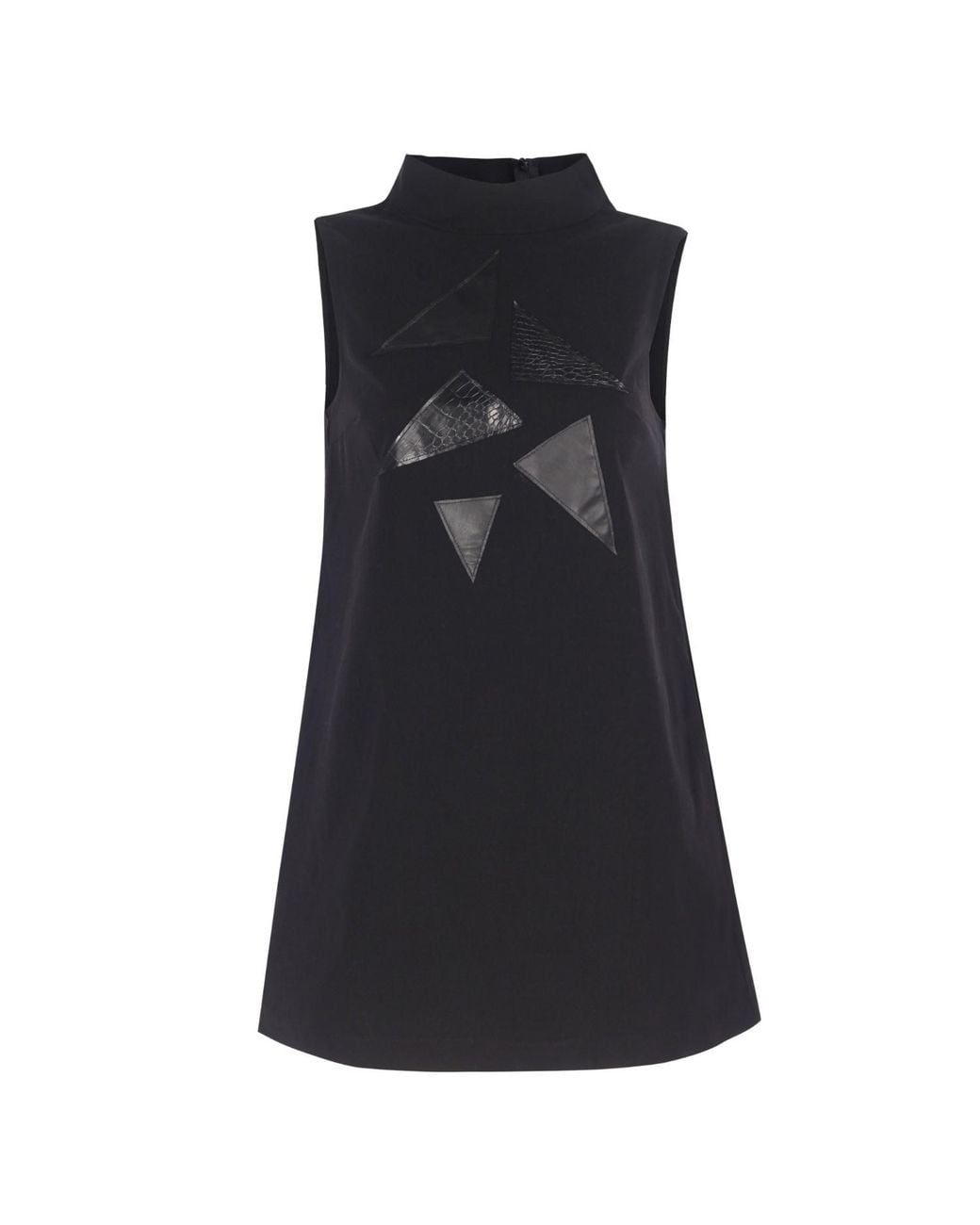Mirimalist Black Piton Triangle Mini Dress