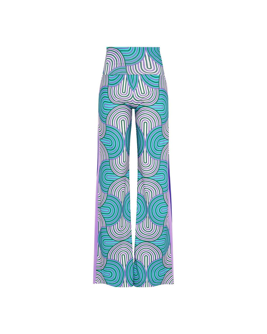 Beatrice von Tresckow Blue Lilac Labyrinth Stretch Flare Trousers