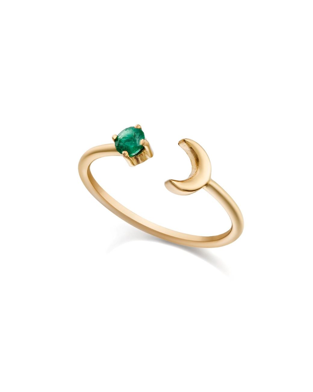 Preeti Sandhu Metallic Cosmic Emerald Ring