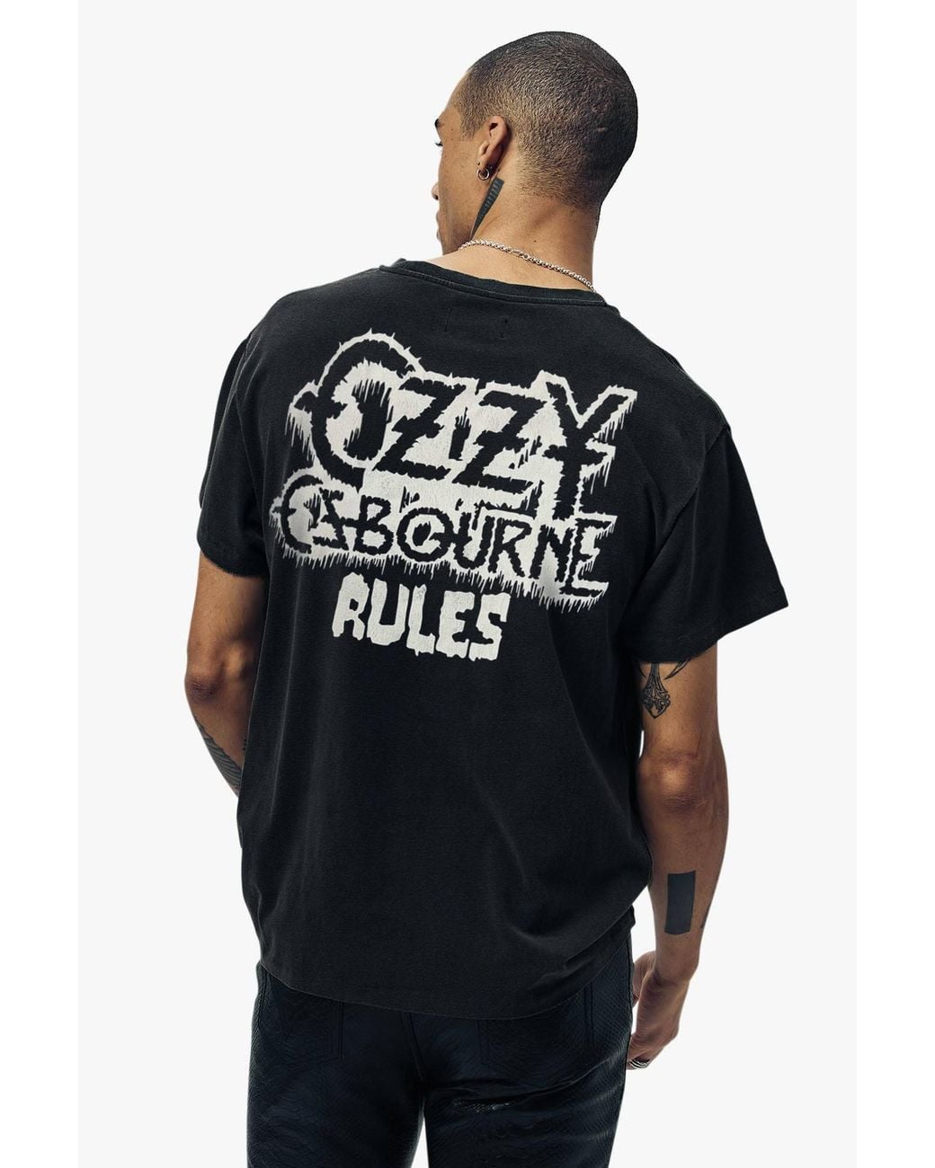 Other Uk Black Ozzy Osbourne Rules Vintage T-Shirt for men