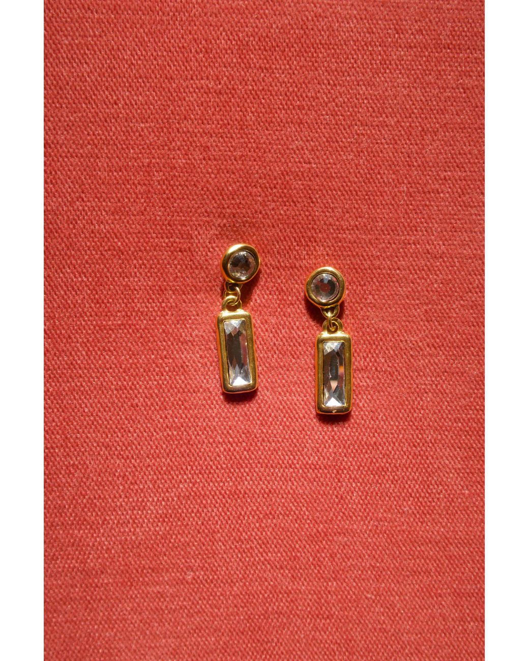 Sccollection Metallic Daisy Rhinestone Earrings