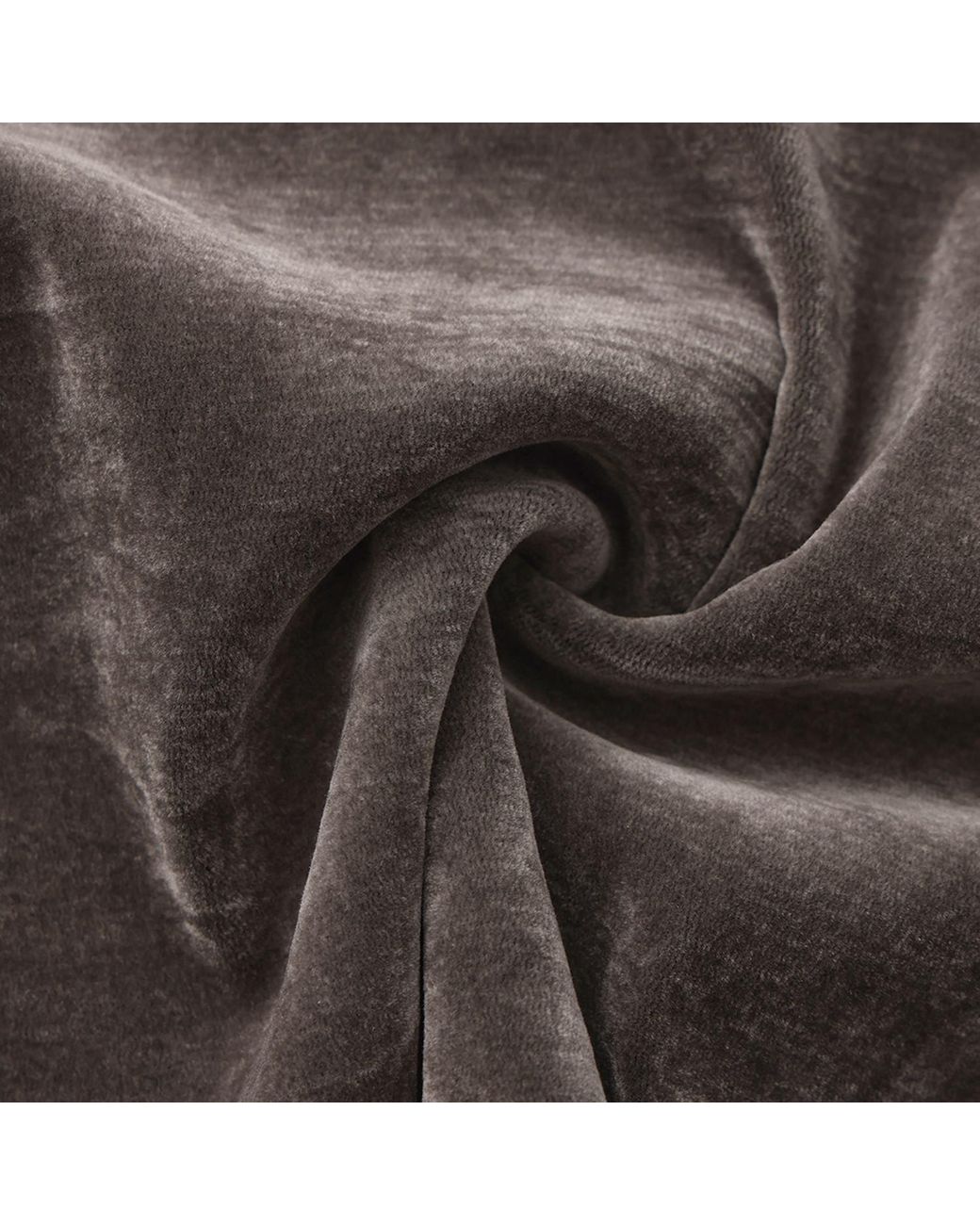 FRONT ROW SHOP Gray Velvet Mesh Asymmetric Draped Top