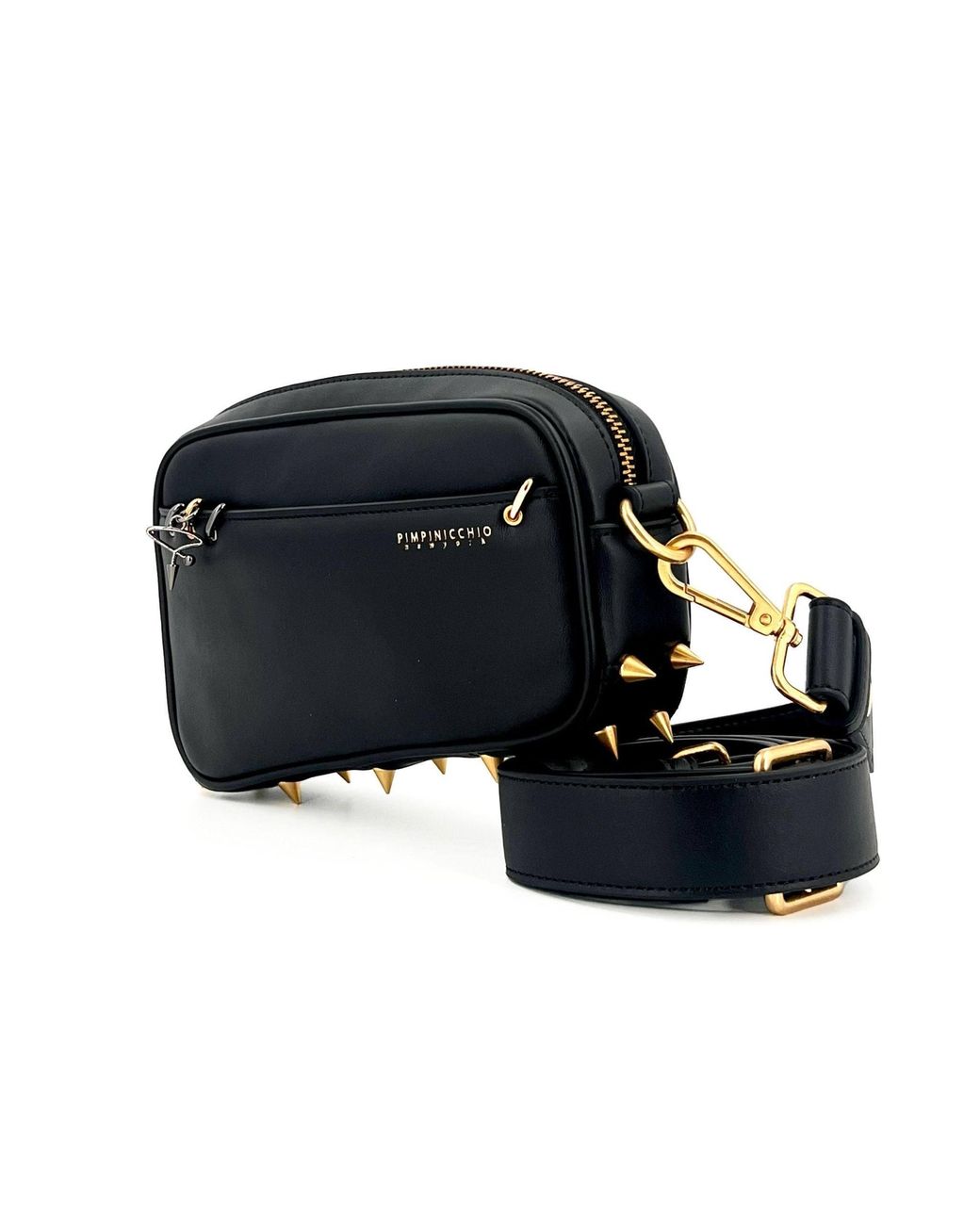 Pimpinicchio New York Black Asymmetrical Belt Bag for men