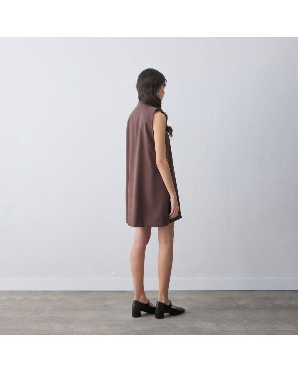 Thisisu Collection Brown Nara Cut-Out High-Neck Mini Dress –