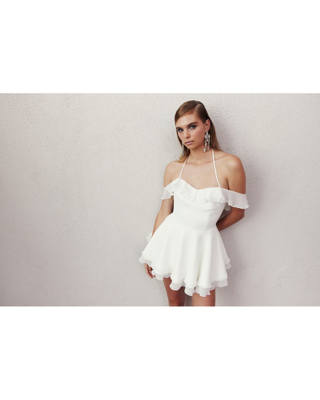 NAZLI CEREN White Evie Mini Dress