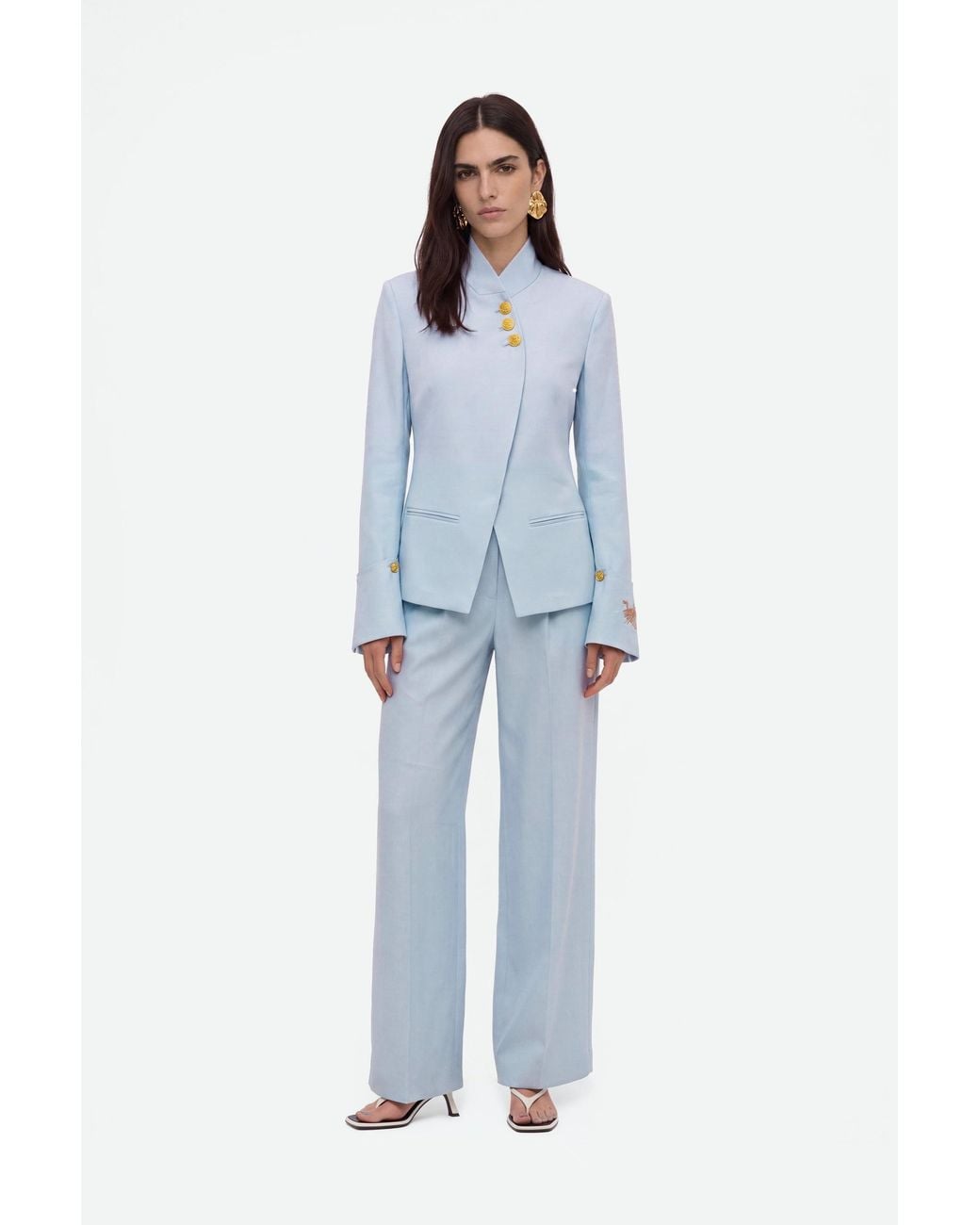 Nocturne Blue Wide Leg Trousers