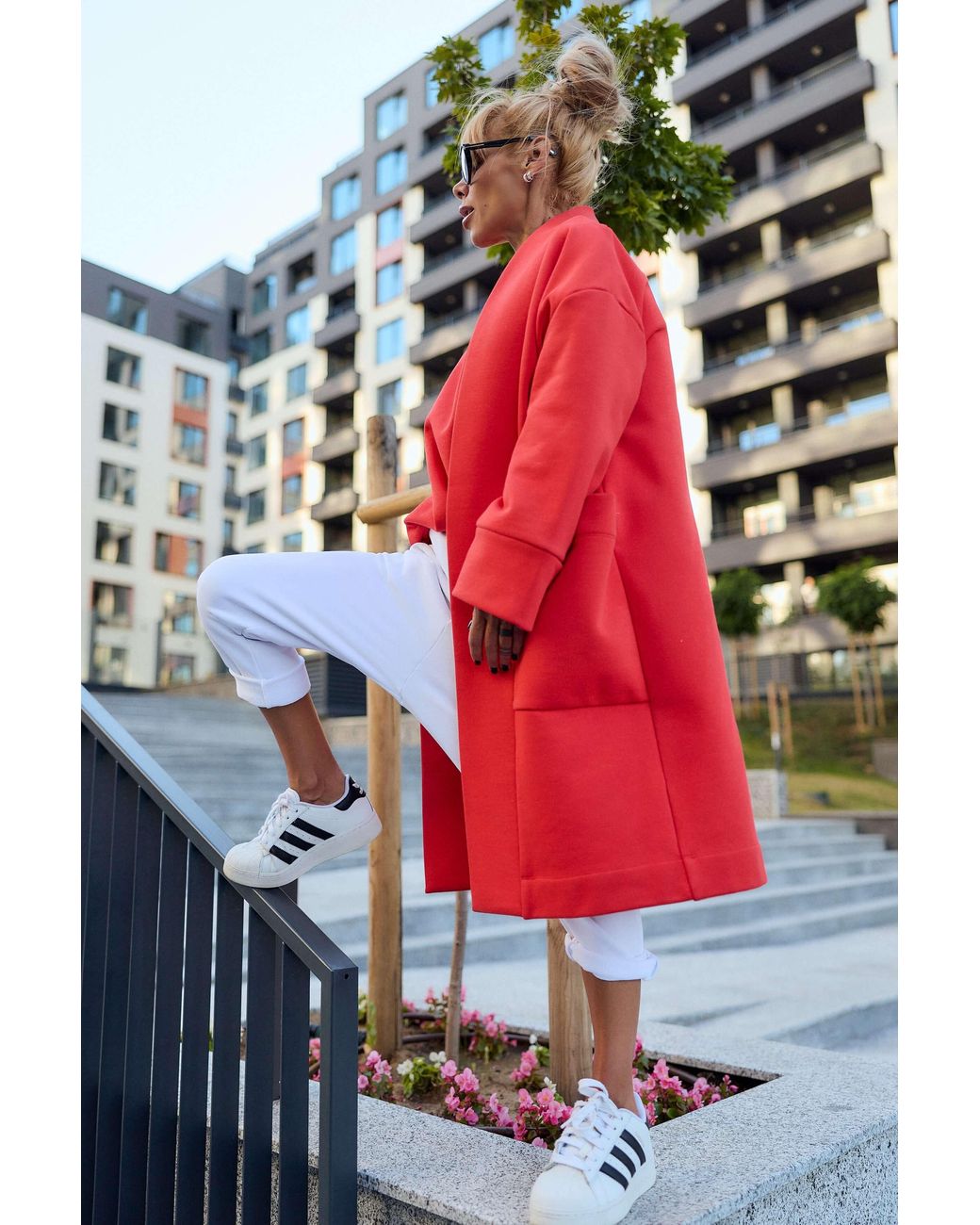 Clothes by Locker Room Red Oversized Coat