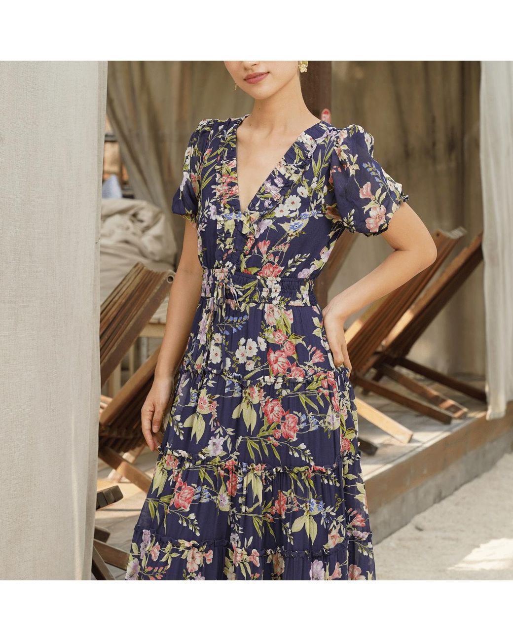 Yumi Kim Blue Farrah Amalfi Dress