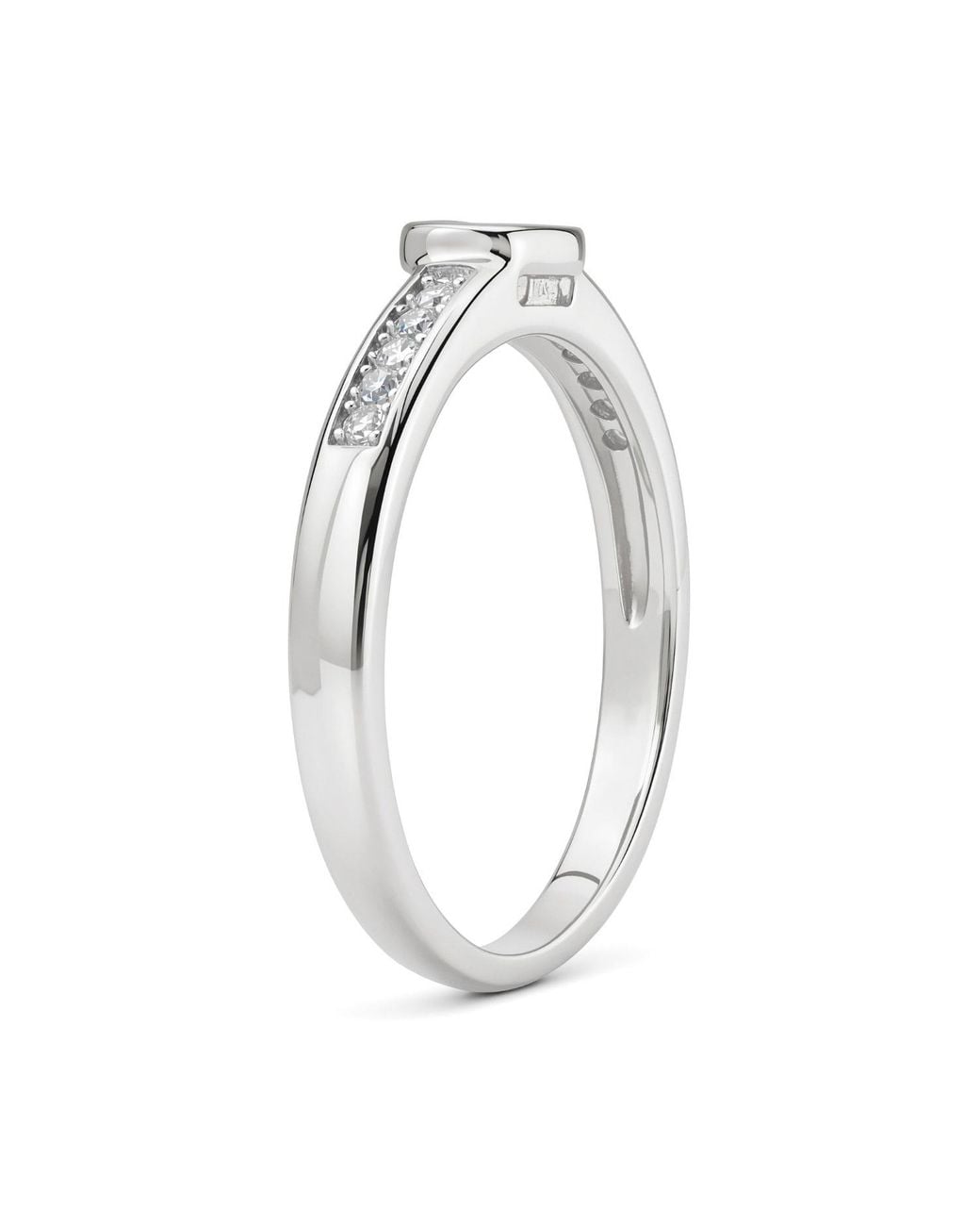 Kylie Harper Metallic Petite Diamond Heart Ring