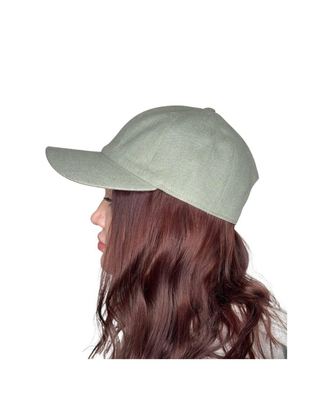 Cachemio Gray Minimalist Linen Baseball Cap