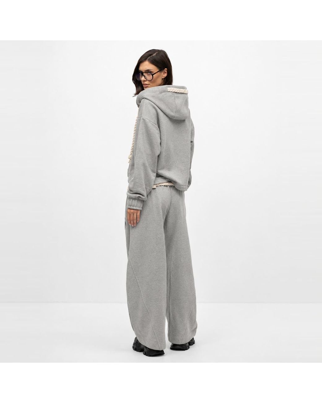 Mandragora Gray Relaxed Cotton Sweatpants Sento