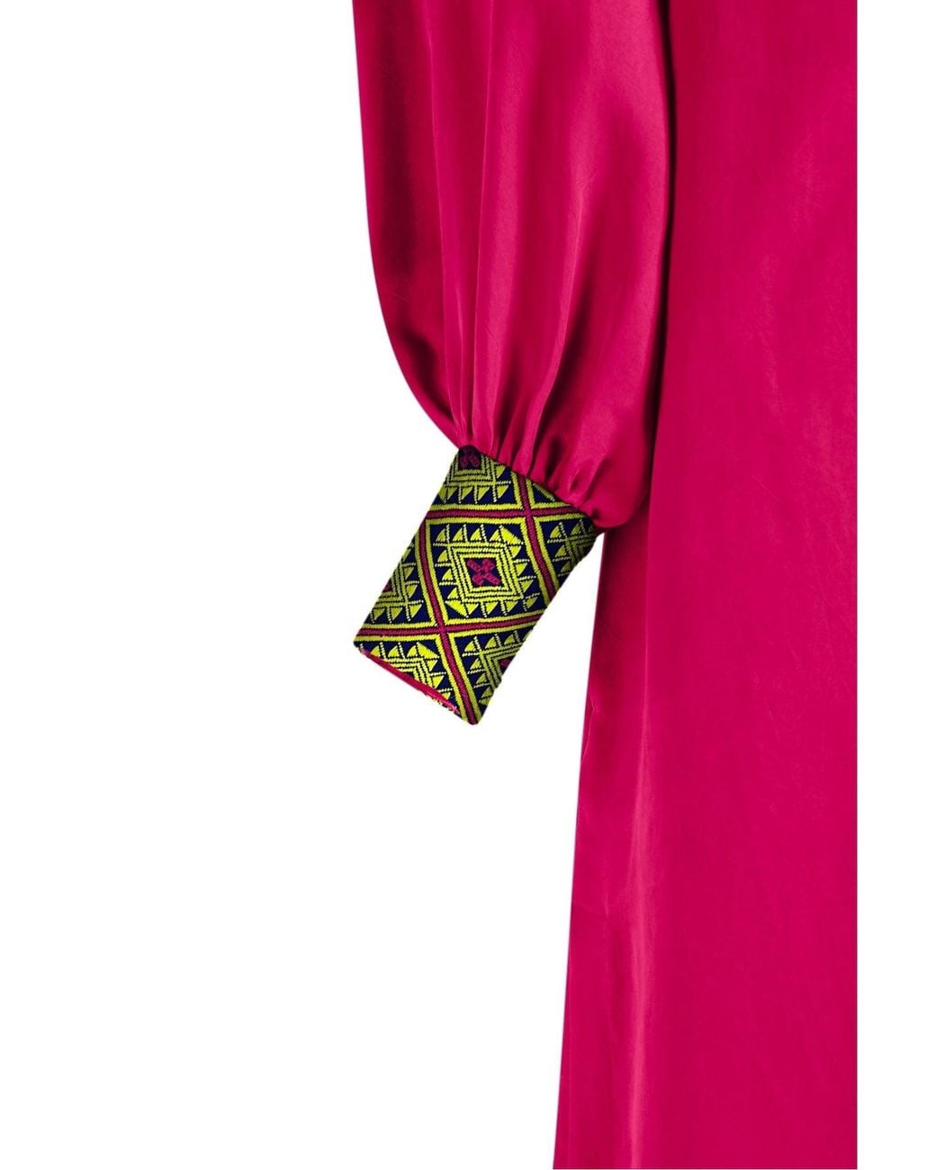 Yomisma Pink Viva Chiapas Embroidered Kaftan — Artisanal Handcrafted Resort Dress With, & Embroidery