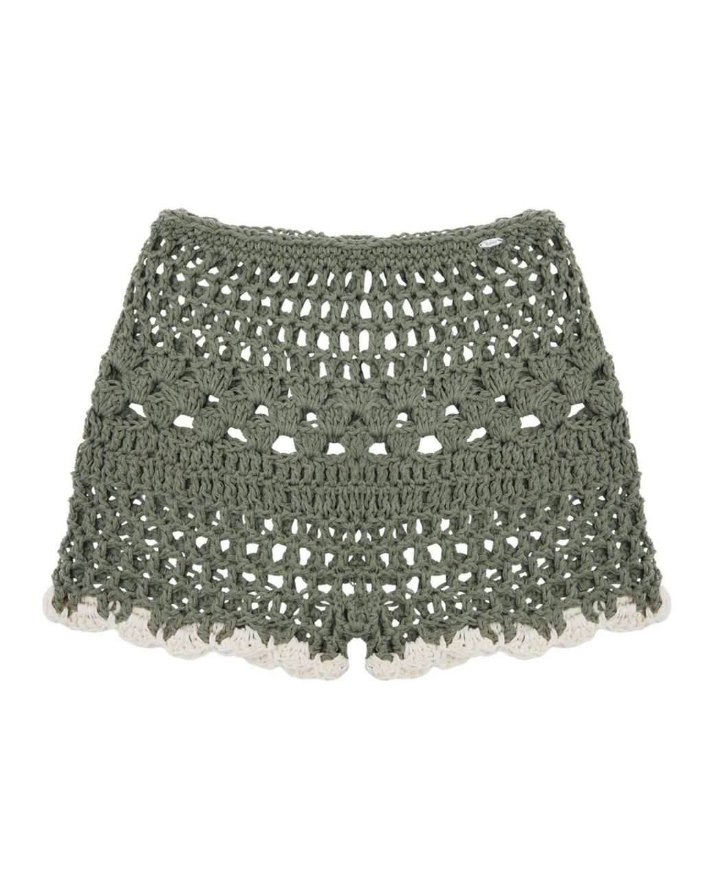 Gunes Swim Green Sage Crochet Shorts