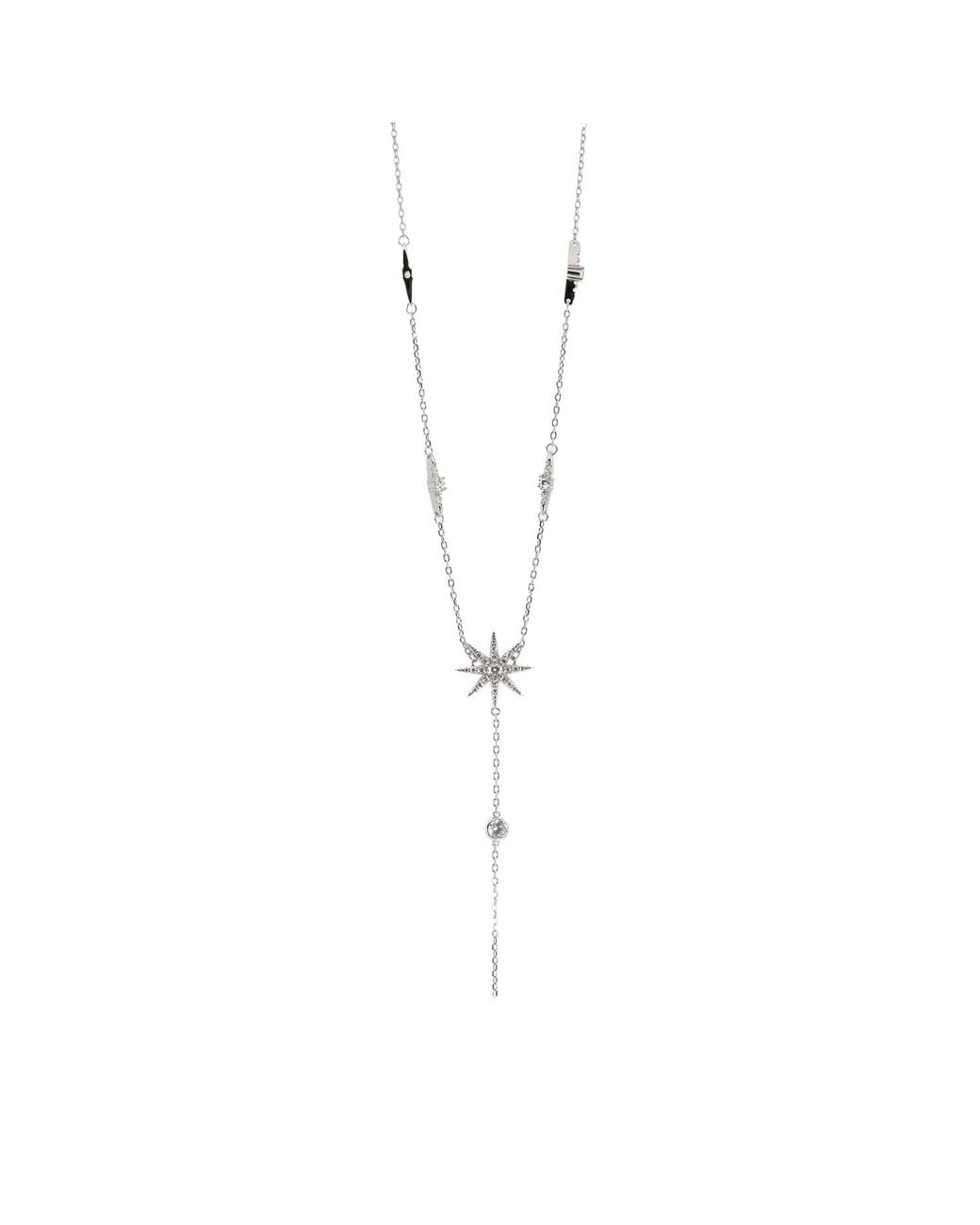 Ebru Jewelry Metallic Stellar Radiance Sterling & Diamond Necklace