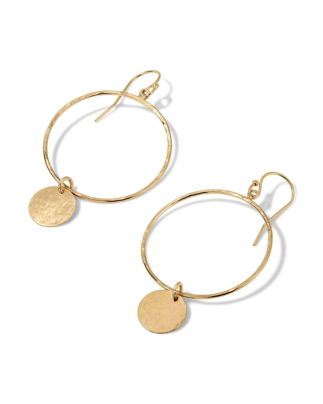 Heather Hawkins Jewelry Metallic Hand Hammered Hoop Disc Earrings