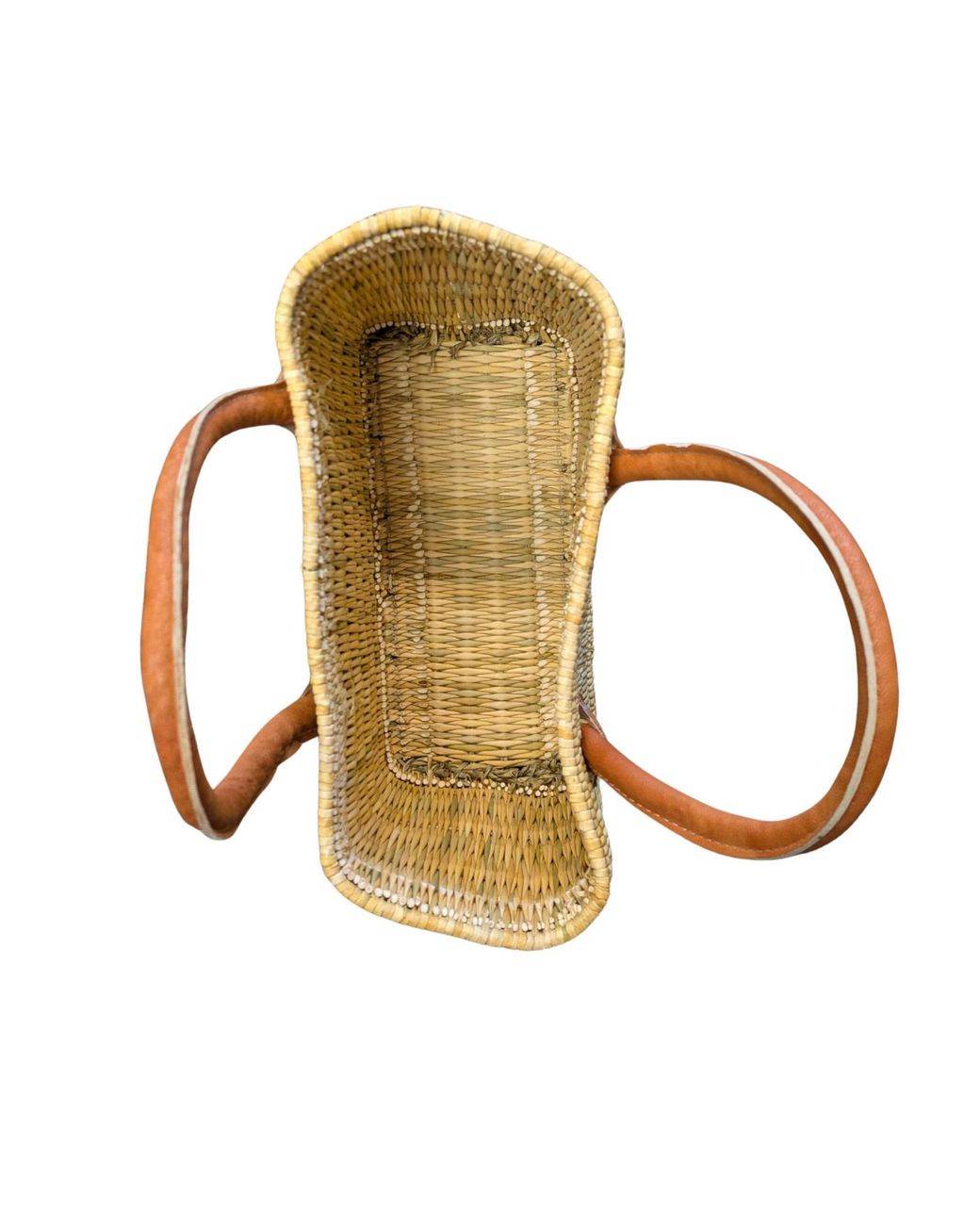 Berber Leather Brown Neutrals The Safi Small Basket Tote