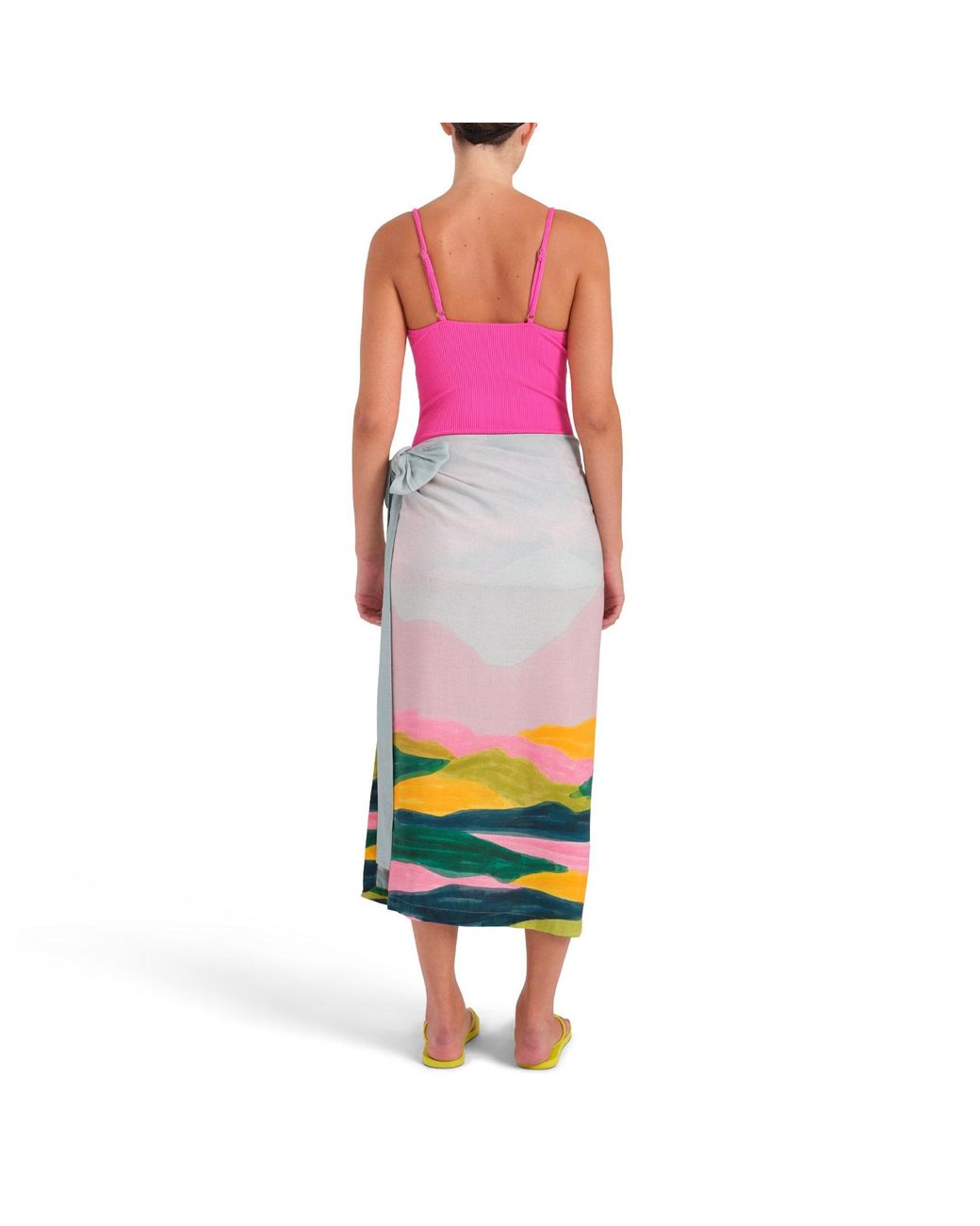 Tiger and the Monkey Gray The Tizi Ecovero Viscose Printed Pareo Skirt