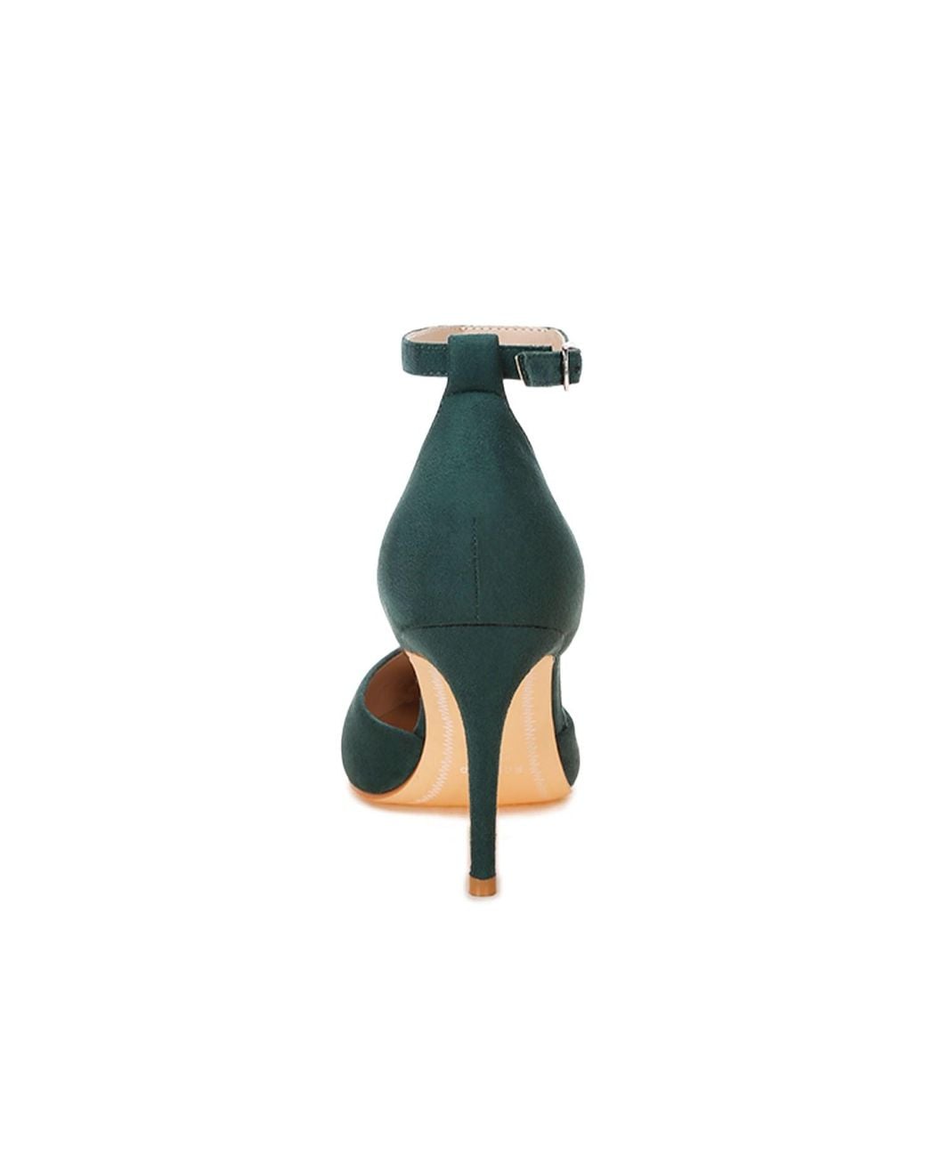 Rag & Co Green Dolona Microfiber Stiletto Heel Sandals