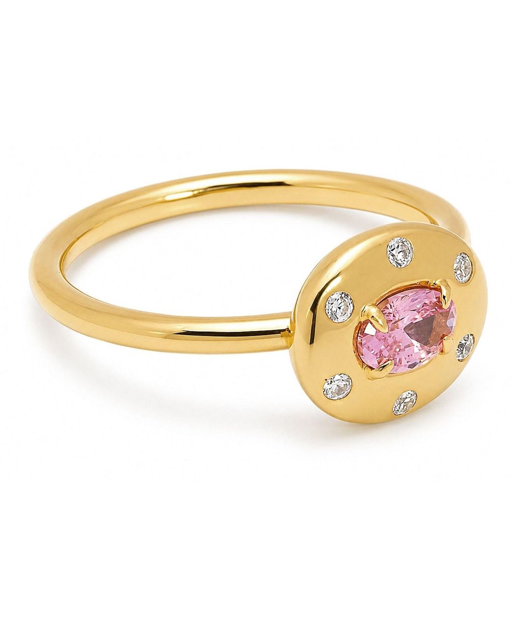 Belinda Jewelz Metallic Tourmaline Oval Birthstone & Accent Stone Ring