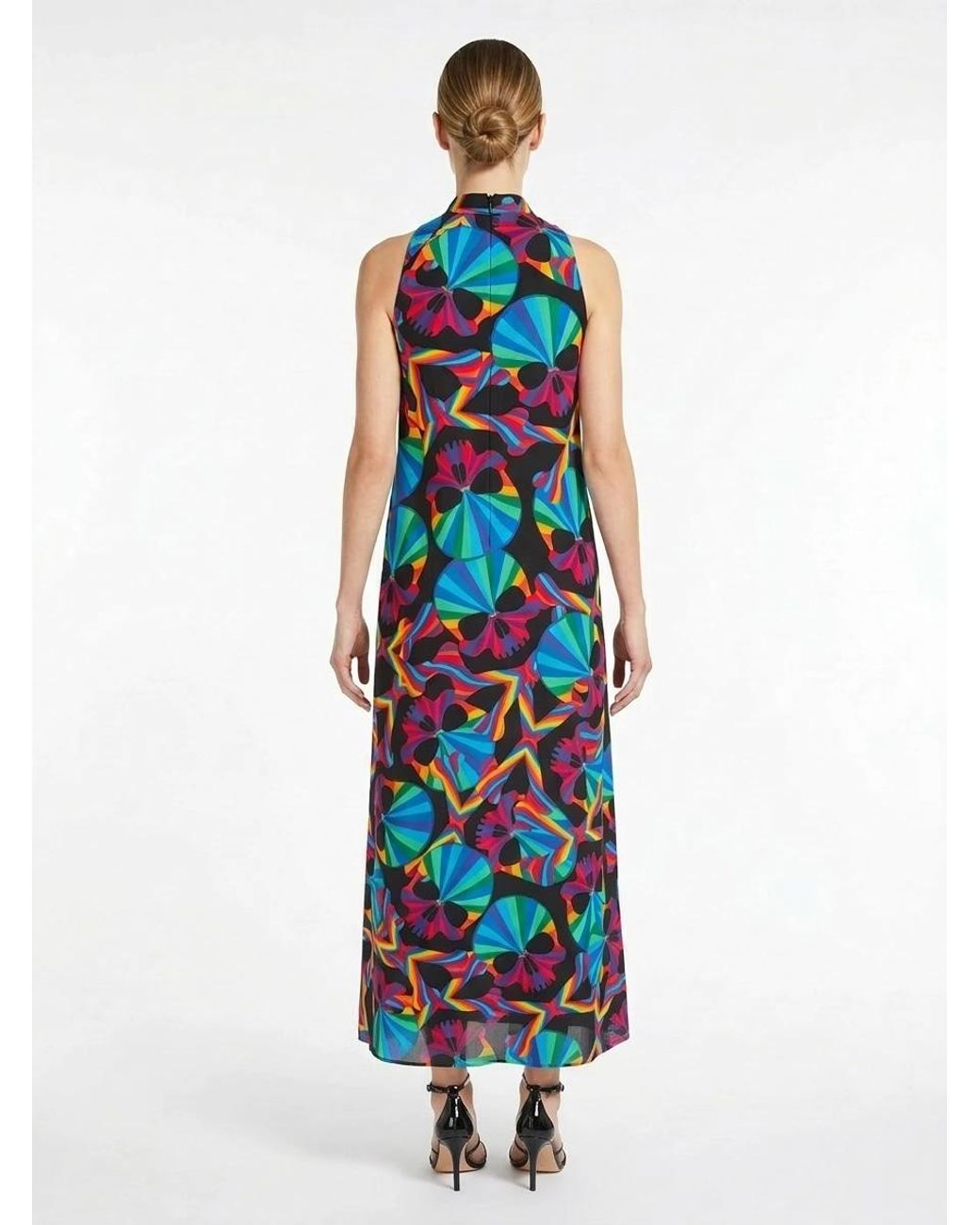Any Old Iron Blue Skull Halter Dress
