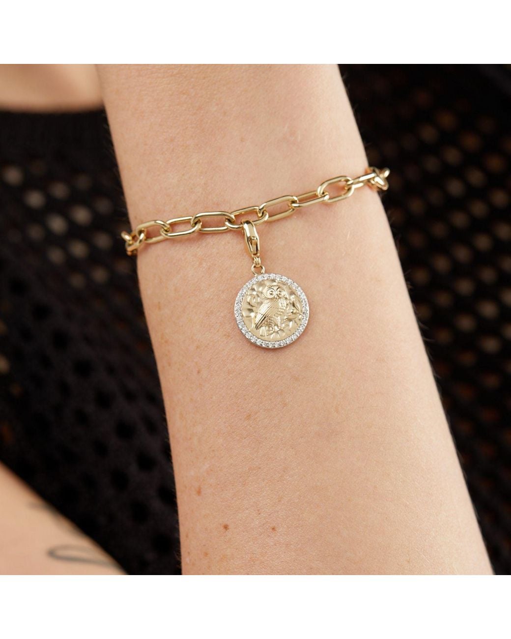 Dolcetto Designs Metallic Minerva Owl Charm
