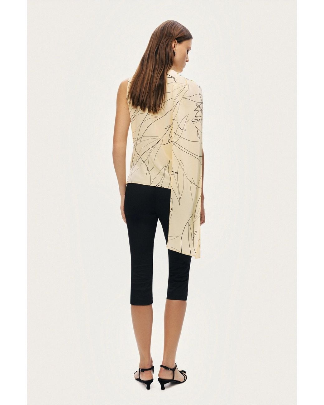 Nocturne Yellow Shawl Detail Blouse