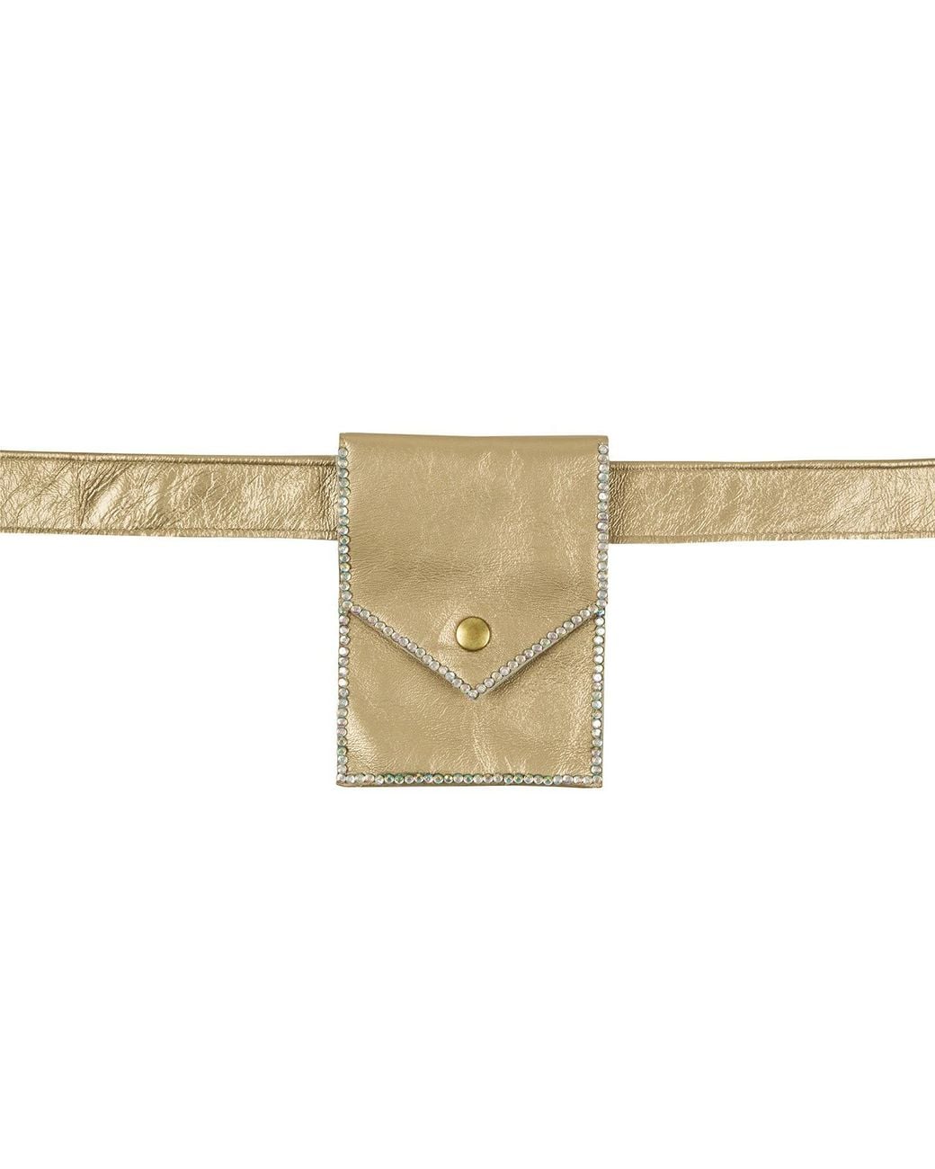 Paloma Lira Metallic Leather Belt Bag