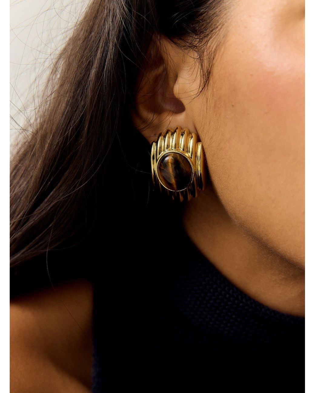 Sita Nevado Black Escut Earrings