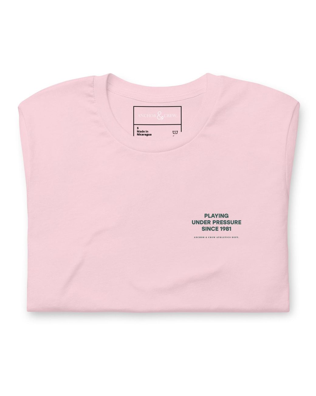 Anchor and Crew Pink Cotton Court Etiquette Tennis Club League Organic Cotton T-Shirt