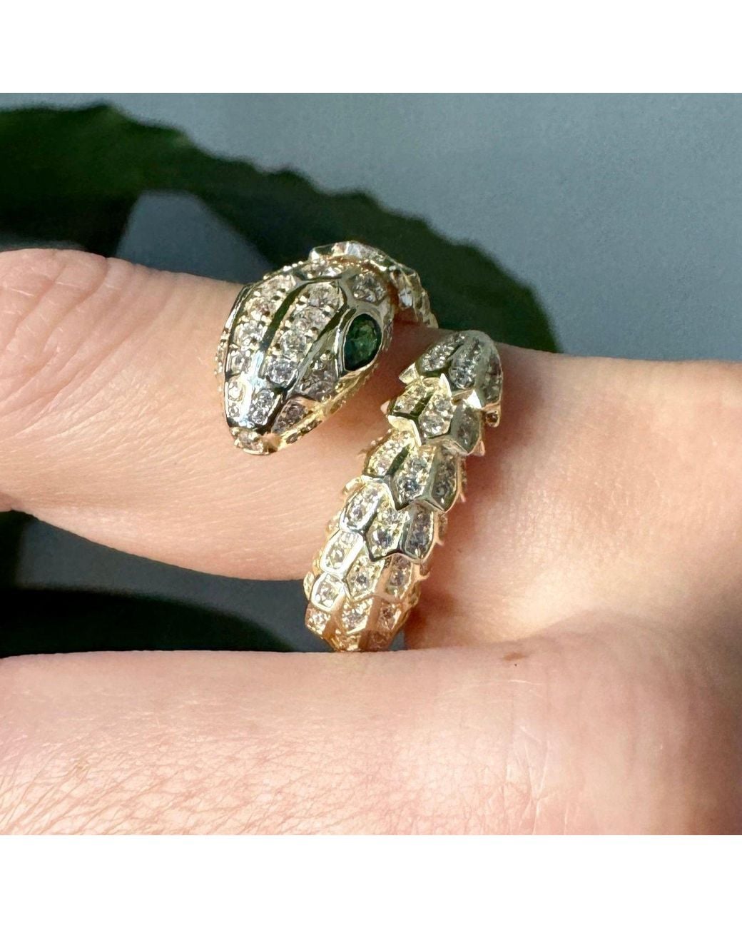 Laura Gray Metallic Over Sterling Snake Ring