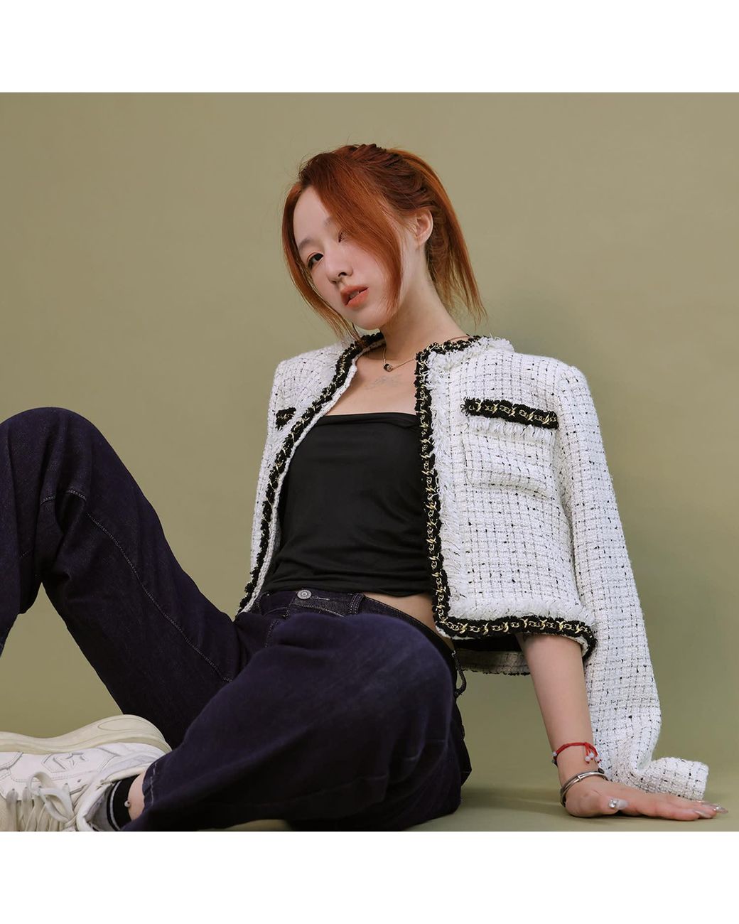Solgo Atelier Gray Aret Tweed Jacket