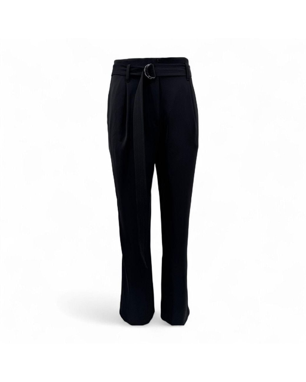 Monzlapur New York Black Crepe High-Waisted Pant