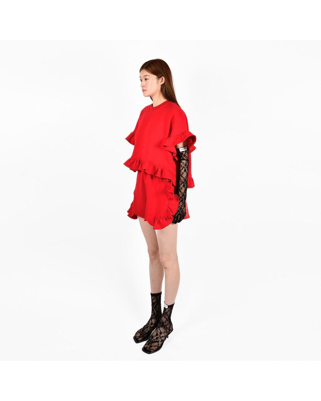 Ioana Ciolacu Red Peony Shorts