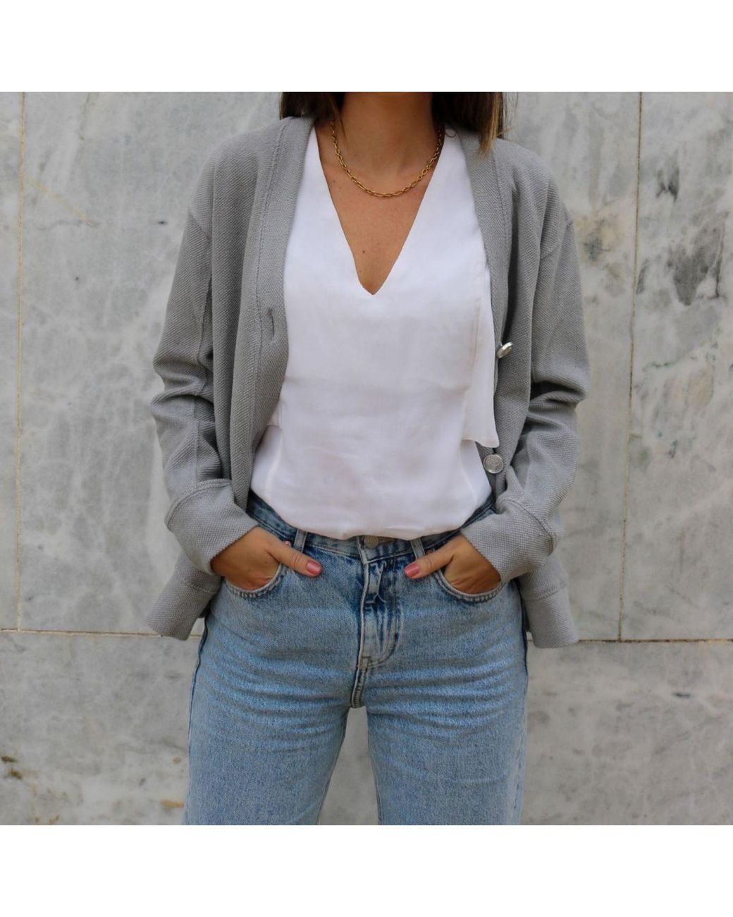 Mimhi Maison Gray Rosie Cardigan