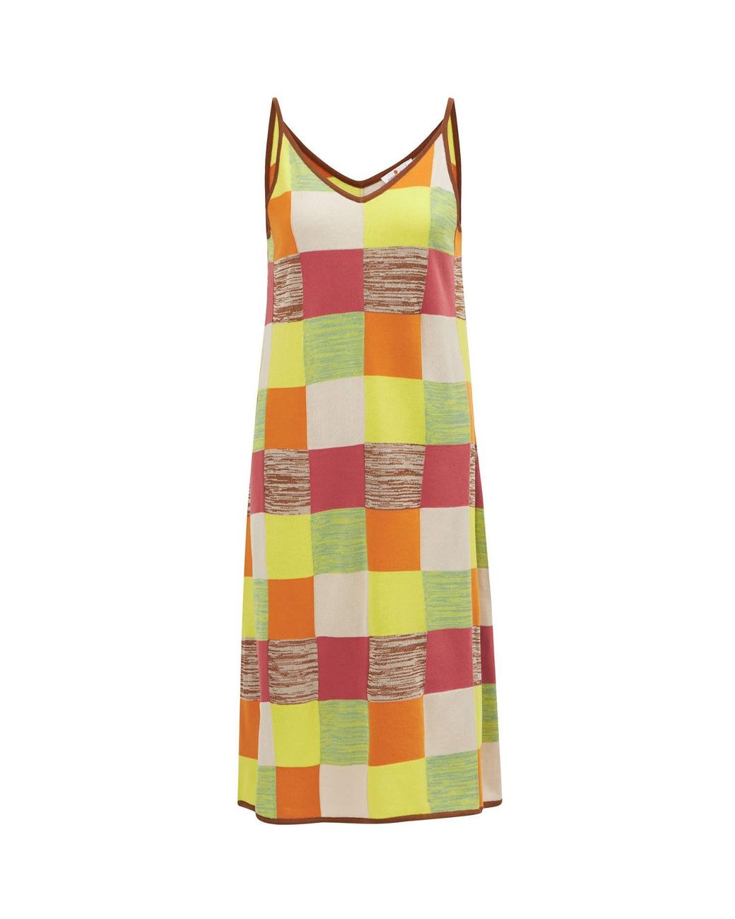 Peraluna Multicolor Bonjo Summer Patch Knit Strap Dress