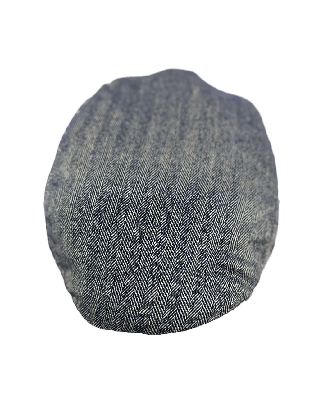 Kinalba Blue Herringbone Cashmere Flat Cap for men