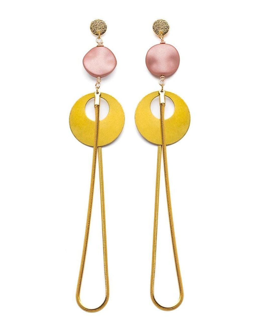 Rejected Hearts Club Metallic Audrey Snake Chain Alter Ego Dangle Earrings