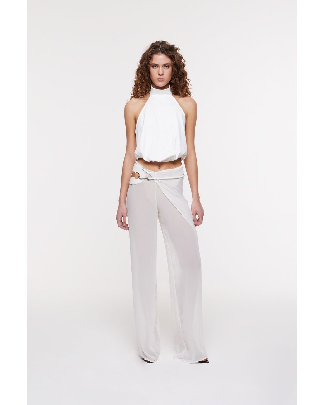Bianca Resortwear White Deva Wrap Trousers