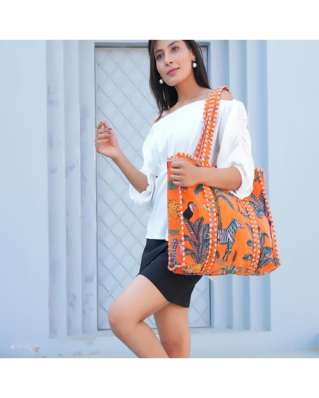 Conscious Yoga Collective Red The Ultimate Velvet Jungle Tote