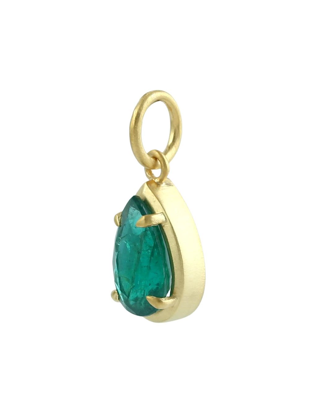 Artisan Green 14K Emerald Pear-Shaped Pendant