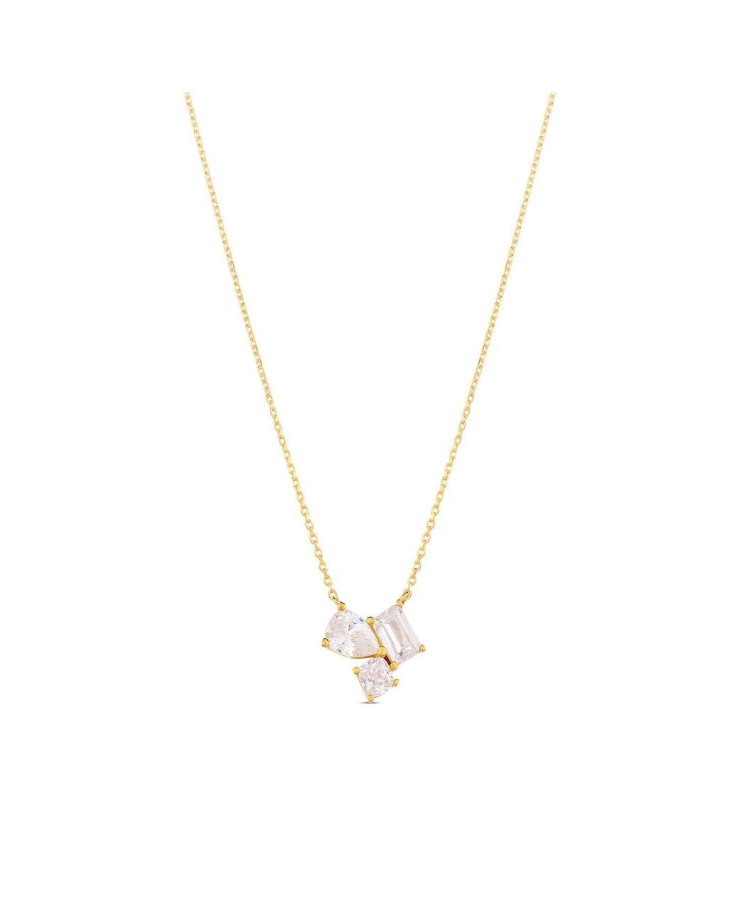 SHYMI Metallic Three Stone Necklace