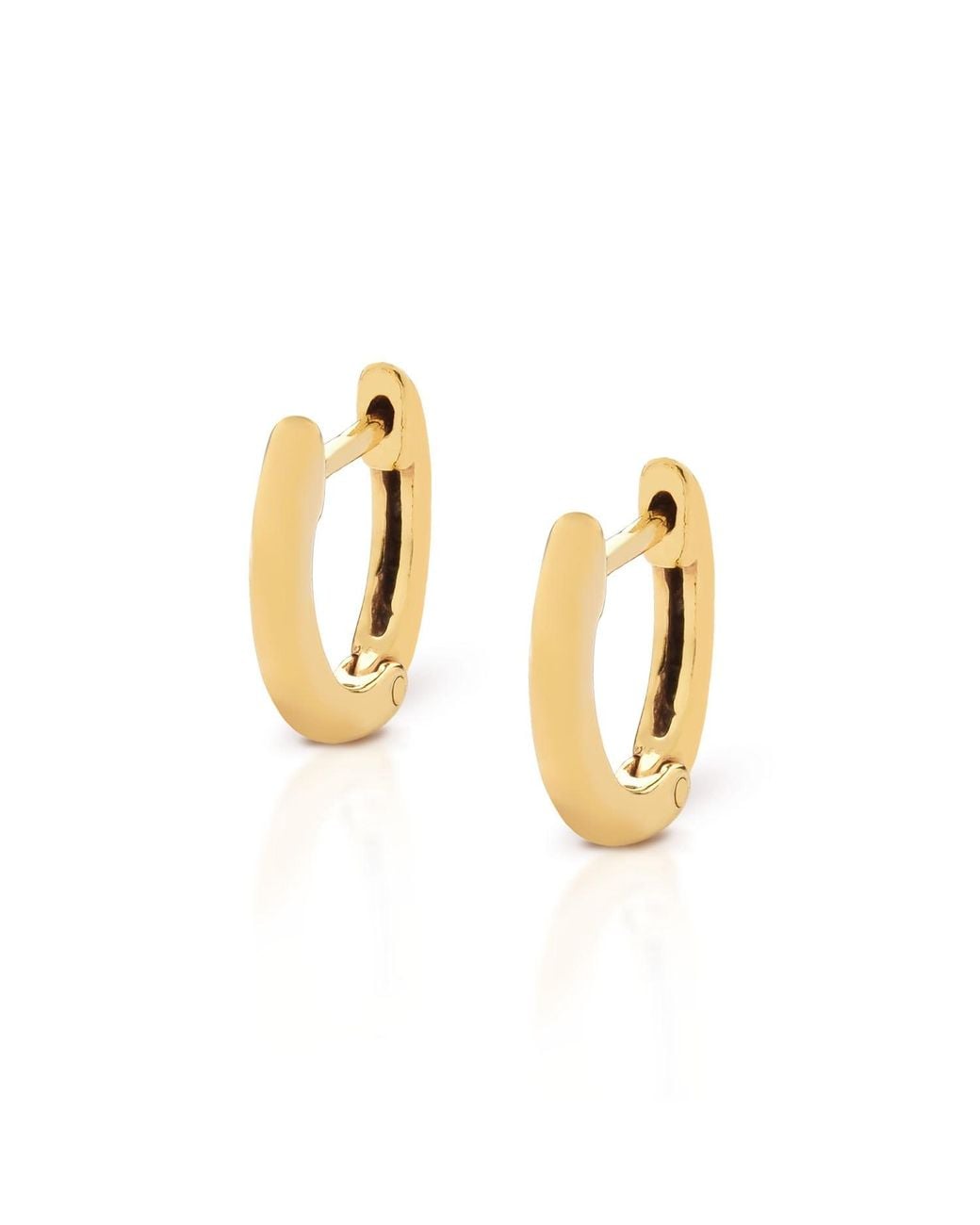 Nellou Jewellery Metallic Rosie Huggie Earrings Plated Sterling