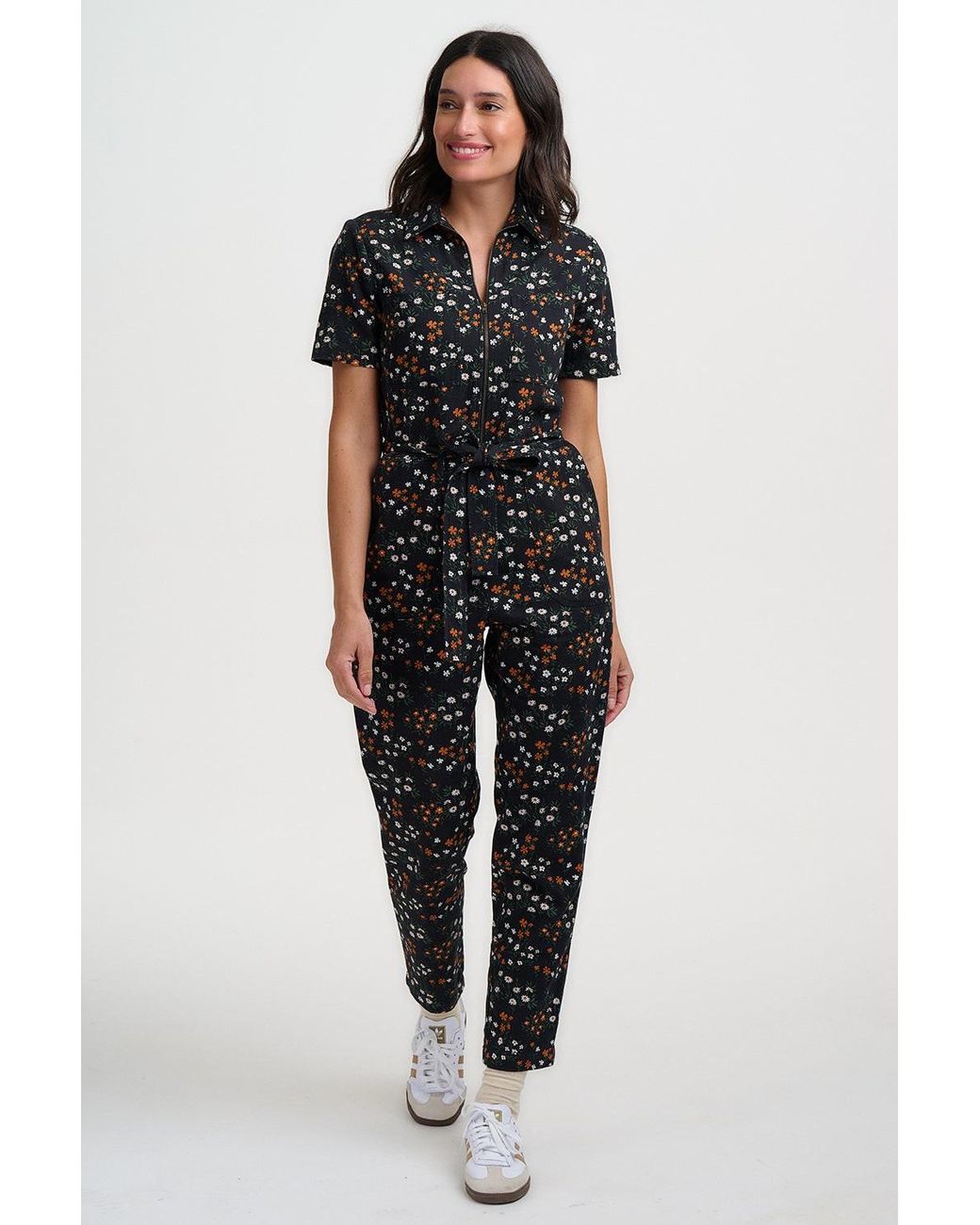 Sugarhill Black Billy Boilersuit Floral